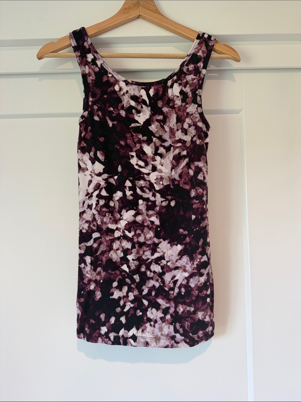 Mossimo Supply Co. Dark Purple and White Marble-Print Tank Top - Picture 2 of 2